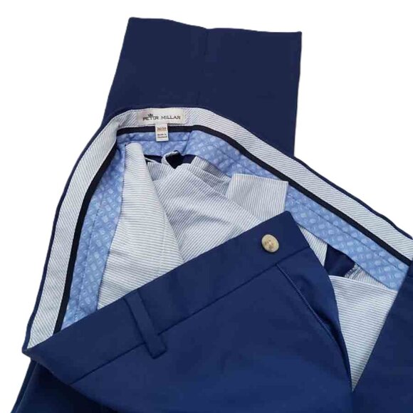 Peter Millar Men's Navy Blue Chino Golf Pants Men's ACTUAL Size 36 X 29 - Picture 2 of 2